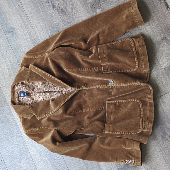 GAP Women's Rich Brown Velvet Blazer - Picture 1 of 6